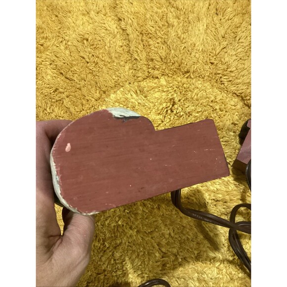 Country Santa & Chimney Christmas Candlesticks Accent Lamp Night Light Set - Picture 5 of 16